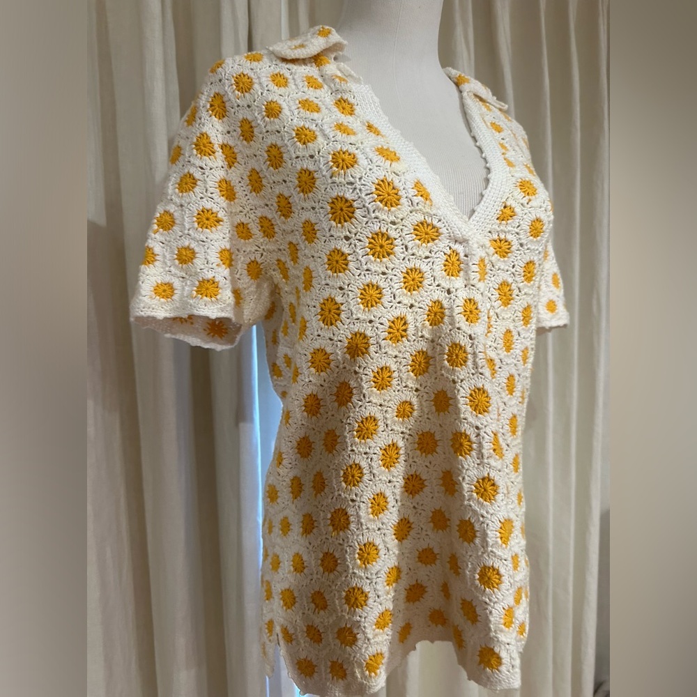 Vintage Tori Burch Crochet Blouse